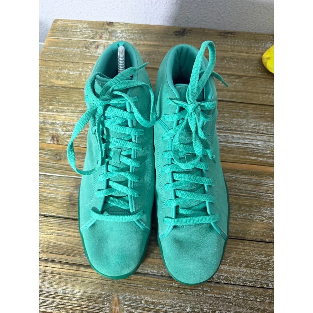 Reebok High Top Mid Teal Suede Casual Retro Sneakers Mens Streetwear Size 13